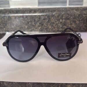 Brand New W/tag Sean John SJS1007CE Allure Sunglasses, Black/Blue Aviator Style